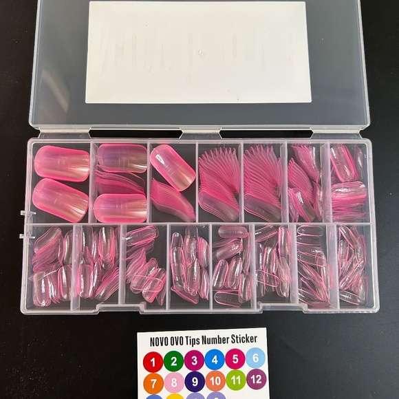 300 Pieces Pink Toe Nail Dual Forms for Poly Gel - Picture 7 of 8
